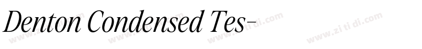 Denton Condensed Tes字体转换